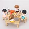 1/12 Scale Mini Realistic BBQ Grill and Picnic Table Model Set, Food-Play Props, Prentend-Play Accessory Set (Table and Chair + Grill + Figure + Food Items) view 4