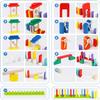BROWCHELYES 1000 PCS Dominoes Set for Kids with Extra 11 Blocks, Wooden Building Blocks 10 Colors Dominoes Racing Tile Games Educational Toy for Kids Birthday Party with Storage Bag view 2