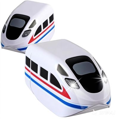 2 Pcs Replacement Magnetic Electric Train Cars,USB Rechargeable Add-On Accessory for Magnetic Electric Train Set Tracks, Tracks & Cable Not Included,Expansion Pack for More Fun