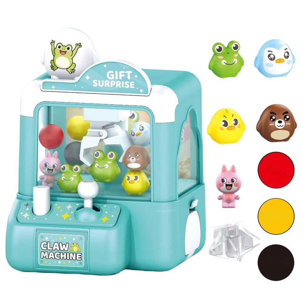 Mini Claw Machine for Kids Small Vending Machine Toys Adorable Animal Theme Arcades Game Party Toy Birthday Gifts for Children,3.7X5.1in