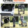 Heavy Duty Folding Wagon with All-Terrain Wheels, 220 lb Capacity Foldable Utility Cart for Camping, Beach, Grocery, and Outdoor Use view 3