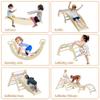 GOWE 5 in 1 Pikler Triangle Set, Baby Climbing Toy, Montessori Learning Toy with Arch, Ramp, and Climbing Triangle view 2