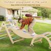 GOWE 5 in 1 Pikler Triangle Set, Baby Climbing Toy, Montessori Learning Toy with Arch, Ramp, and Climbing Triangle view 3