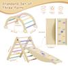 GOWE 5 in 1 Pikler Triangle Set, Baby Climbing Toy, Montessori Learning Toy with Arch, Ramp, and Climbing Triangle view 4