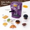 Toylink Toy Coffee Maker for Kids with Sound and Lights, Purple Kids Coffee Playset Pretend Play Kitchen Accessories with Cups & Play Food, Toddler Toys Birthday Gifts for 3 4 5 6 Years Old Girls Boys view 2