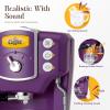 Toylink Toy Coffee Maker for Kids with Sound and Lights, Purple Kids Coffee Playset Pretend Play Kitchen Accessories with Cups & Play Food, Toddler Toys Birthday Gifts for 3 4 5 6 Years Old Girls Boys view 4