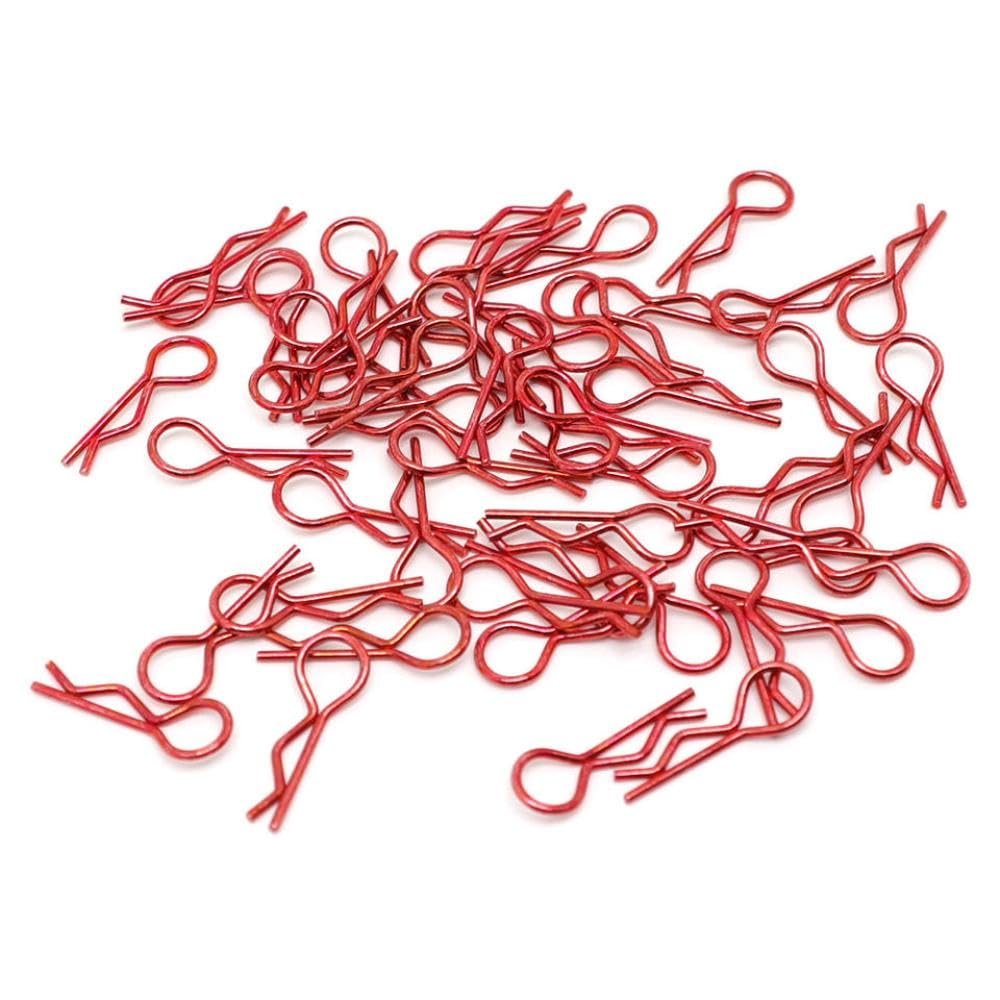 8PCS 100PCS Universal Stainless Steel R Clip Pin Compatible with 1 10 1 12 Scale RC Car Models Compatible with Himoto Aftermarket(100PCS Red)