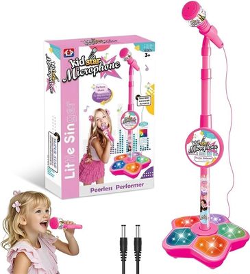 Star Kids Microphone with Stand, 2026 New Microphone for Kids, Kid Karaoke Machine for Girls, Toddler Microphones, Kid Microphones for Singing, Musical Toy for Fun Sound Effects(Pink)