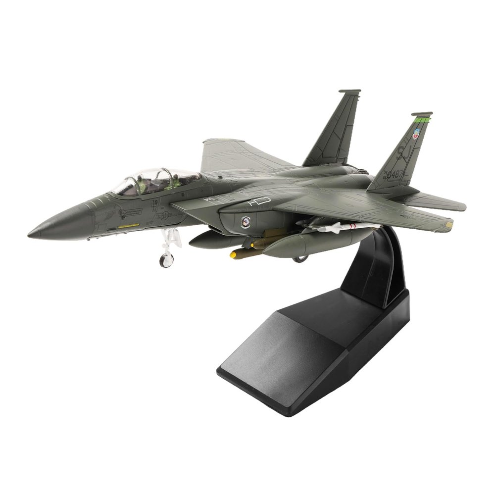 Eairsoky 1:100 Scale F-15E Eagle Metal Fighter Jet Model Military Die-cast Aircraft Models for Collection or Gift