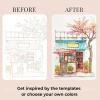 2026 New Paint Art Watercolor Books Painting Kit, Breathly Creative Stress Relief Kit, Watercolor Painting Book for Adults, for Beginners (B Set) view 3