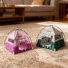 1:12 Miniature Cute Tent, Miniature Doll Camping Model Tents, Movable Decorative Scene Accessories Photography Props Toys Display (Brown 3pcs) view 4