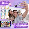 Kids Smart Phone for Girls, Toddler Phone Toy with Dual Camera, 2.8" Touchscreen, 18 Games, MP3, Learning & 32GB Card, Christmas Birthday Gift for Ages 3-10, Toddler Girl Toys view 3