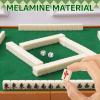 Tcwhniev Mini Mahjong Travel Set, Mahjong Set Portable Chinese Traditional Board Game with 2 Dice and 146 Tiles for Leisure Travel Party Family Games view 3