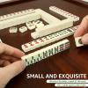 Tcwhniev Mini Mahjong Travel Set, Mahjong Set Portable Chinese Traditional Board Game with 2 Dice and 146 Tiles for Leisure Travel Party Family Games view 4