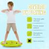 Seenelling Kids Maze Balance Board Plastic Wobble Rocker Balance Board with Mini Balls Load 170lb for Balancing Exercise Equipment Game Boys Girls Physical Therapy 18.5 x 14.57 Inch(Yellowgreen,Cute) view 3
