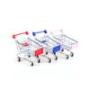 1/20 Scale Mini Realistic Shopping Cart Model, Supermarket Metal Trolley Model, Miniature Food-Play Accessory view 1