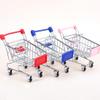1/20 Scale Mini Realistic Shopping Cart Model, Supermarket Metal Trolley Model, Miniature Food-Play Accessory view 2