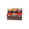 1/20 Scale Mini Realistic Vegetable Rack Model, Supermarket Props, Prentend-Play Accessory Set (Brown Vegetable Rack + 40 Vegetables) view 1
