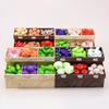 1/20 Scale Mini Realistic Vegetable Rack Model, Supermarket Props, Prentend-Play Accessory Set (Brown Vegetable Rack + 40 Vegetables) view 2