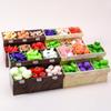 1/20 Scale Mini Realistic Vegetable Rack Model, Supermarket Props, Prentend-Play Accessory Set (Brown Vegetable Rack + 40 Vegetables) view 4