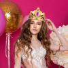 Aysatogc 6 Pcs Birthday King Crowns, Prince Golden King Crown Adjustable Costume Crowns with Gems for Birthday Party, Photo Props Halloween Crown Baby Shower Photo Props view 4