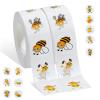 1000PCS Bumble Bee Stickers Roll, 10 Styles Self-Adhesive Waterproof Vinyl Bumblebee Sticker Tiny Honey Bee Decor & Party Favors Gifts for Kids Classroom Rewards, Scrapbooking & Water Bottle Decals view 1