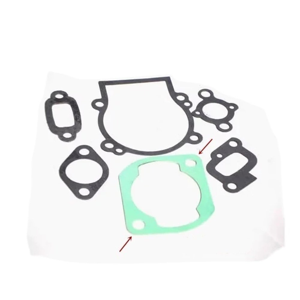 FEARZIE Gasket Set for 23CC 26CC 27CC 29CC 30CC 1/5 RC carb Muffler Cylinder(2 Holes)