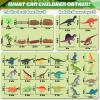BURIESUR 34PCS Dinosaur Toys for Kids 3-5 with Storage Case,Realistic Dinosaurs Figures Set with Tree and Dino Egg,Birthday Gifts for Kids view 4
