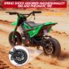 24V Electric Dirt Bike, 350w Kids Motorcycle, 13.67 Mph, Ride on Motorcycle with Rear Wheel Suspension, 12 Miles Range, Twist Grip Throttle, Music & Bluetooth, Birthday & Xmas Gifts, Green view 2