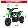 24V Electric Dirt Bike, 350w Kids Motorcycle, 13.67 Mph, Ride on Motorcycle with Rear Wheel Suspension, 12 Miles Range, Twist Grip Throttle, Music & Bluetooth, Birthday & Xmas Gifts, Green view 4