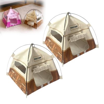 1:12 Miniature Cute Tent, Miniature Doll Camping Model Tents, Movable Decorative Scene Accessories Photography Props Toys Display (Brown 2pcs)