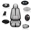Cresater Car Seat Cushions,Faux Leather Seat Covers Fit for Lexus GS 300 2001-2006,Front Set Automotive Seat Covers,Waterproof Seat Covers for Cars(2PCS/with Pillows,Grey-Black) view 2