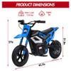24V Electric Dirt Bike, 350w Kids Motorcycle, 13.67 Mph, Ride on Motorcycle with Rear Wheel Suspension, 12 Miles Range, Twist Grip Throttle, Music & Bluetooth, Birthday & Xmas Gifts, Blue view 4