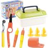 Cardboard Construction Tool Kit - Durable Craft Components, Safe Cutting Design, Creativity Development, Hands-On Engineering Practice | Cardboard Building Tool Set Educational Learning Toys Son Boys view 1