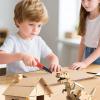 Cardboard Construction Tool Kit - Durable Craft Components, Safe Cutting Design, Creativity Development, Hands-On Engineering Practice | Cardboard Building Tool Set Educational Learning Toys Son Boys view 4