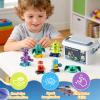 Haoshoon Magnetic Robot Building Toys for Kids 3-8, STEM Magnetic Monster Set, DIY Stacking Robots with Storage Box, Ideal Birthday for Boys Girls Age 3 4 5 6 7 8 view 2