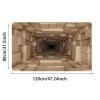 3D Hole Rug Pet Toy, Front Door Mat Indoor Outdoor Entrance, 3D Optical Illusion All-Weather Ground Crack Doormat (B1, 80x120 cm) view 3