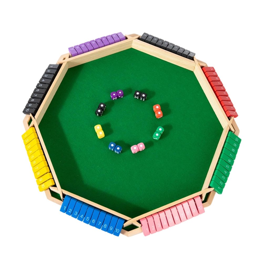 Creative Play Essential with Colorful Wooden Board and 16 Dices Accessories for Enhancing Role Playing Activities Travel Game Set