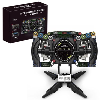 AOUHMN GT3 F1 Racing Steering Wheels Building Set, Gift for Adult Racing Fans, 1:1 Scale Race Car Steering Wheel Collectible Model, Realistic Features + Gaming Simulator, Home or Office Dcor