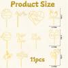 11PCS Gold Mr and Mrs Cake Topper, Acrylic Gold Wedding Cake Toppers Bride and Groom, Reusable Wedding Cakes Topper for Weddings, Engagements, Anniversaries, Bridal Shower Cakes Decorations view 2