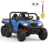24V Kids Ride-on Dump Truck with Remote Control, Electric Dump Bed & Shovel, Music Player & Key Start, Safety-Focused Ride-on Car, Ideal Gift for Boys and Girls view 1