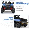 24V Kids Ride-on Dump Truck with Remote Control, Electric Dump Bed & Shovel, Music Player & Key Start, Safety-Focused Ride-on Car, Ideal Gift for Boys and Girls view 4