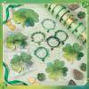 Landical 50 Sets St. Patrick's Day Party Favors Include Irish Green Clover Bracelets Lucky Charm Shamrock Pendant Bracelets Greeting Cards for Friends St. Patrick's Day Party Supplies (Lucky Clover) view 4