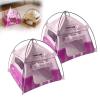 1:12 Miniature Cute Tent, Miniature Doll Camping Model Tents, Movable Decorative Scene Accessories Photography Props Toys Display (Pink 2pcs) view 1