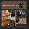 1/64 Scale Remote Control Forklift - RC Forklift Truck, 2 in 1 Transformable Lift Fork & Hook, Full Proportional Mini RC Construction Toy with Lights & Sounds for Kids Adults (Yellow 1pcs) view 4