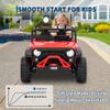 24V 4WD Kids Electric Truck, 2-Seater Remote Control Ride-on, 3 Speeds, Spring Suspension, 5MPH, Dual Storage, LED Lights & Music Player, Ideal Gift for Boys and Girls view 3