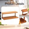 AFXGUSD Wood Display Riser Stand Collectibles Display Stand Double Layers Simple Gift Easy to Clean Jewelry Rack for Bathroom Dolls , S view 2