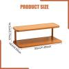 AFXGUSD Wood Display Riser Stand Collectibles Display Stand Double Layers Simple Gift Easy to Clean Jewelry Rack for Bathroom Dolls , S view 3