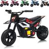 24V Electric Dirt Bike for Kids, 350w Electric Motorcycle for Kids - Up to 13.67Mile/h Long-Range, Ride on Motorcycle with Rear Wheel Suspension, 12 Miles Range, Twist Grip Throttle, Rubber Tire, view 1