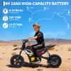 24V Electric Dirt Bike for Kids, 350w Electric Motorcycle for Kids - Up to 13.67Mile/h Long-Range, Ride on Motorcycle with Rear Wheel Suspension, 12 Miles Range, Twist Grip Throttle, Rubber Tire, view 2